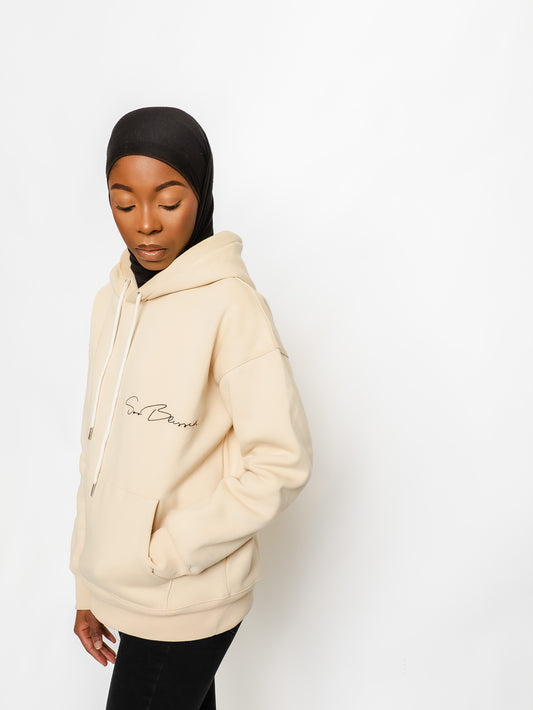 Beige Signature Hoodie