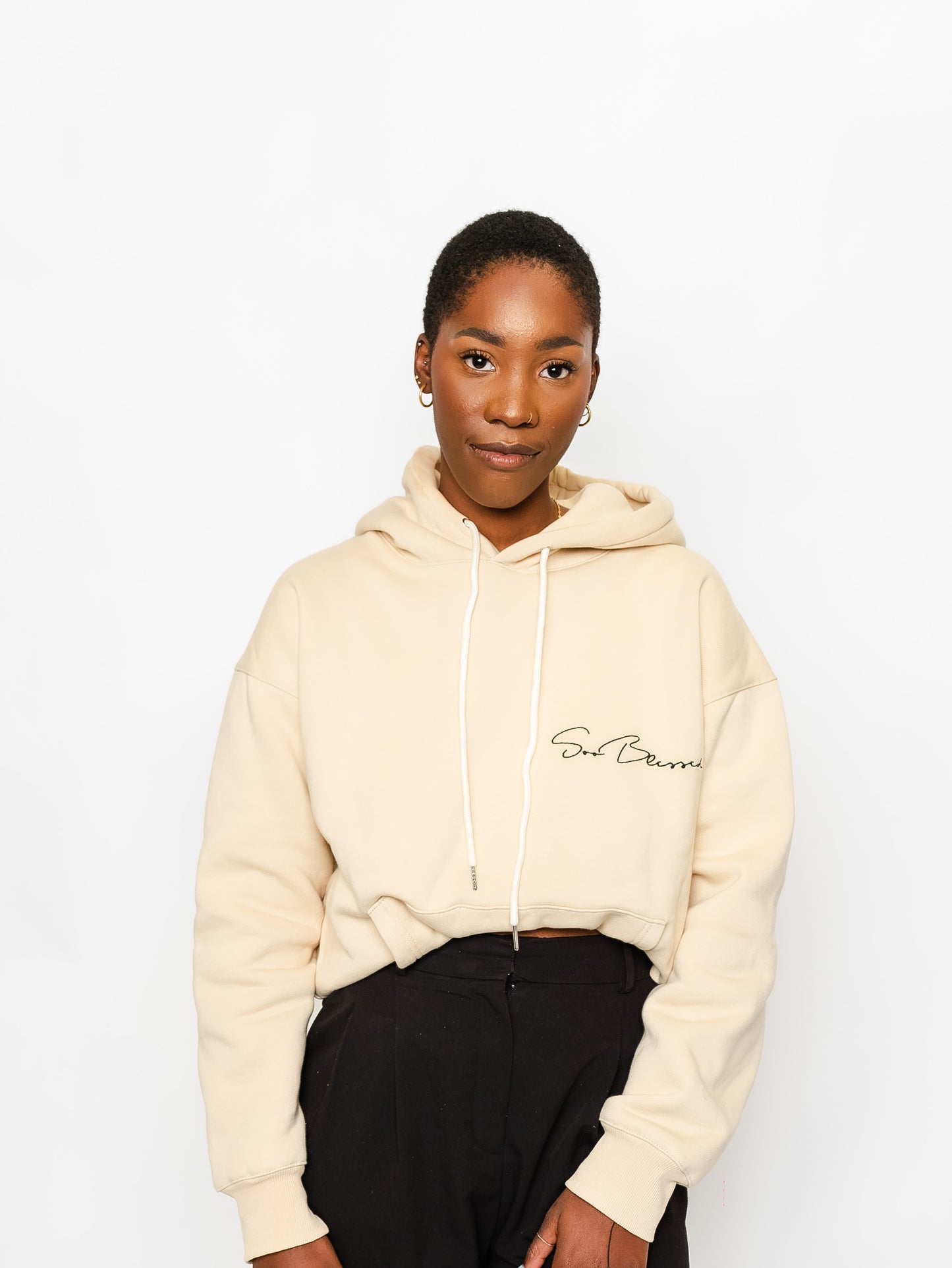 Beige Signature Hoodie